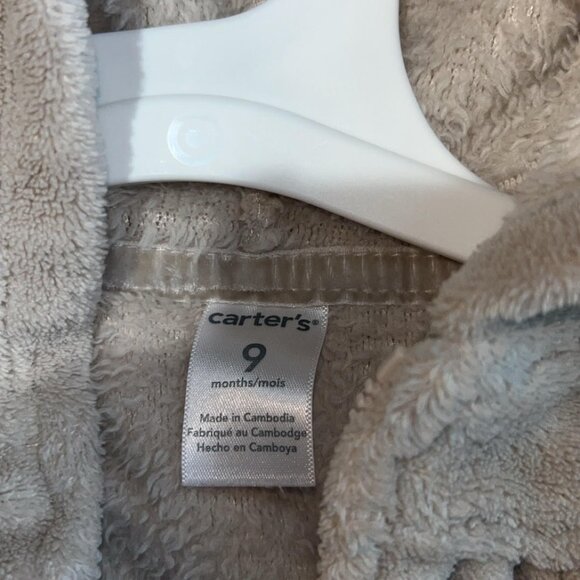 Brand New Grey Carter's Comfy Vest with Cute Hoodie 9 Months NWT - Picture 2 of 5